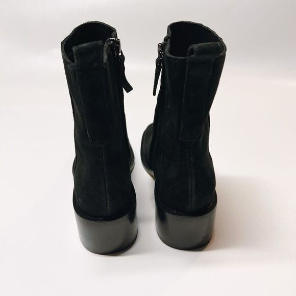 Everlane The City Boot in Black Suede Square Toe Size 7.5 New - Picture 10 of 16